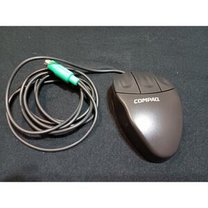 Compaq Logitech MouseMan M-S38 Vintage 3-Button PS/2 Ball Mouse Dark Gray Wired